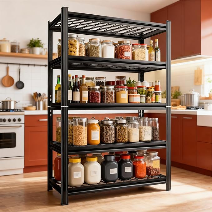 72''H Wire Shelving Unit, 3020 Lbs Heavy-Duty Garage Storage Shelves, 5-Tier - Image 4