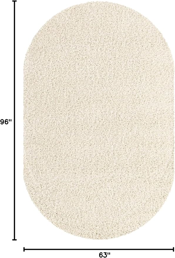 Unique Loom Solid Shag Collection Area Rug - Image 2