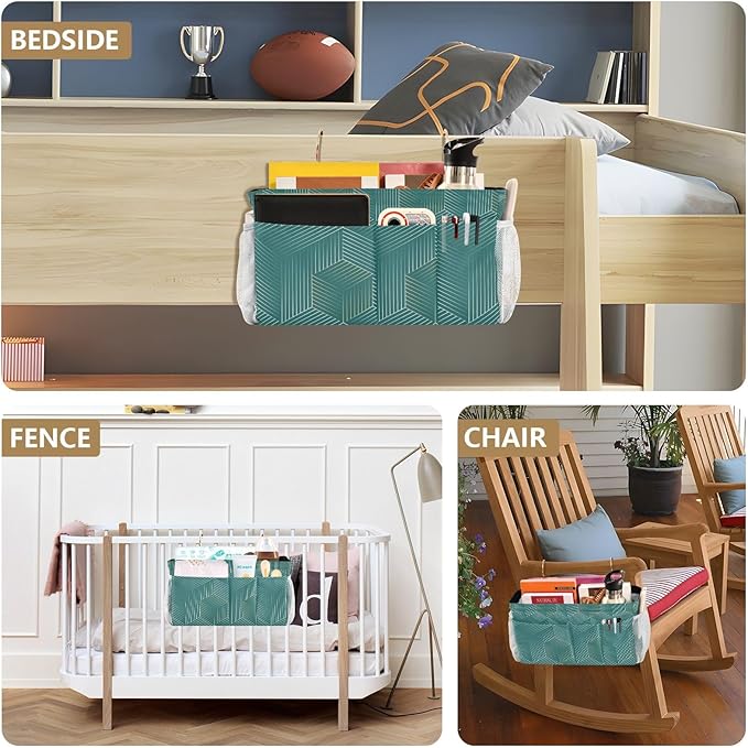 Bedside Caddy Hanging Bunk Bed Caddy Bed Organizer Hanging Pocket - Image 8