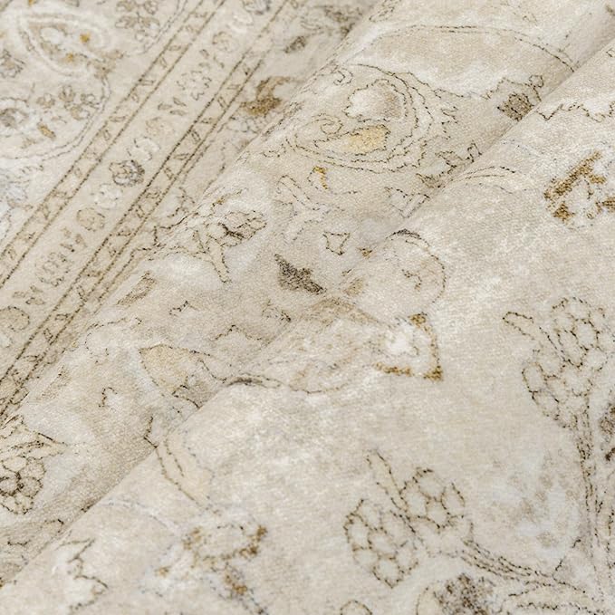Brown 2x8 Runner Rug Washable Vintage Long Carpet - Image 7