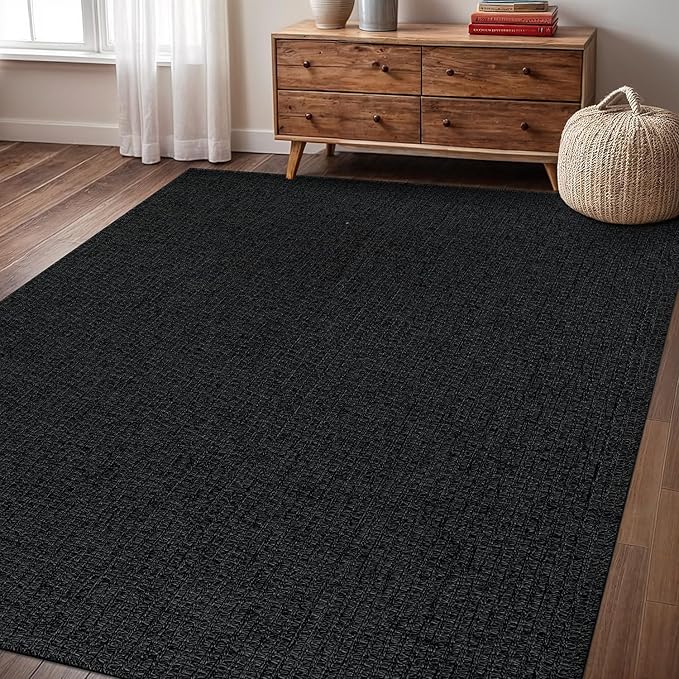 Easy Jute Rug 9x12 Indoor Outdoor Natural Rugs Solid Fiber Rug Woven Area Rug - Image 10