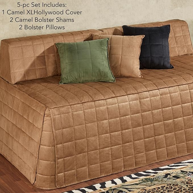 Camden Luxury Bedding | Neutral Camel Color | Fitted Extra Long Hollywood - Image 2