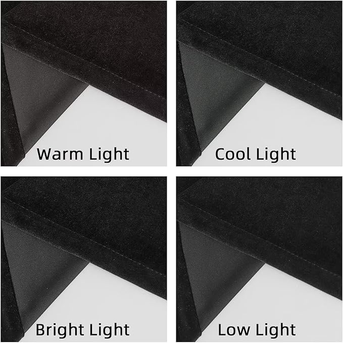 Joydeco Black Velvet Curtains 120 inch Length 2 Panels, Luxury Blackout Rod - Image 6