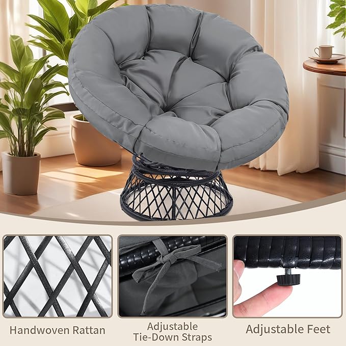 46" Giant Oversized Rattan Papasan Chair - Image 3