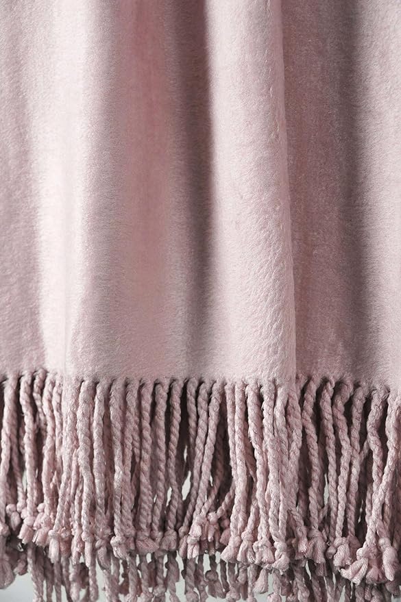 EP Mode Fringed Mulberry Silk Throw Blanket - Image 6