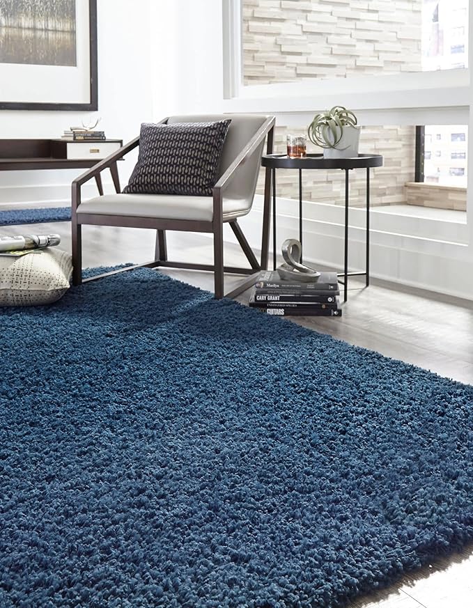 Unique Loom Solid Shag Collection Area Rug - Image 4