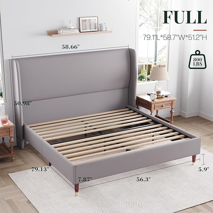 Jocisland Full Upholstered Platform Bed Frame - Image 2
