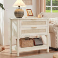 LEYAOYAO 31.5" Wide Rattan Night Stand, Oversized Large Boho Nightstand by LEYAOYAO-Findtheshiningpointofyourideallife%EF%BC%81