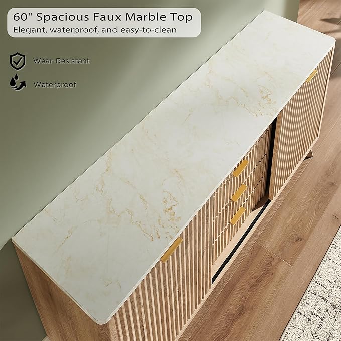 T4TREAM 60" Fluted Dresser - Image 6