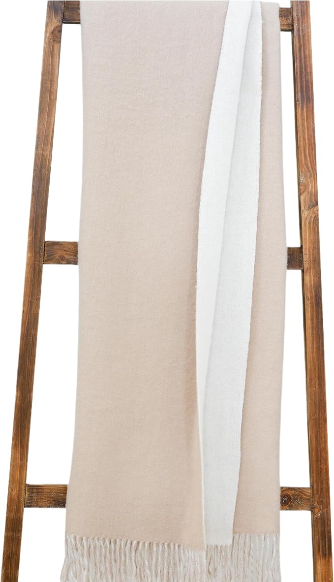 Alashan Cashmere Blend Double Faced Throw-Super Soft and Luxe Fabric- Perfect - Image 2
