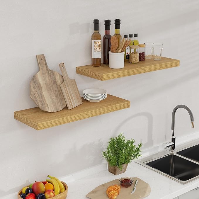 Fun Memories Floating Shelves for Wall, 24 x 9.3 Floating Shelf Wall-Mounted - Image 6