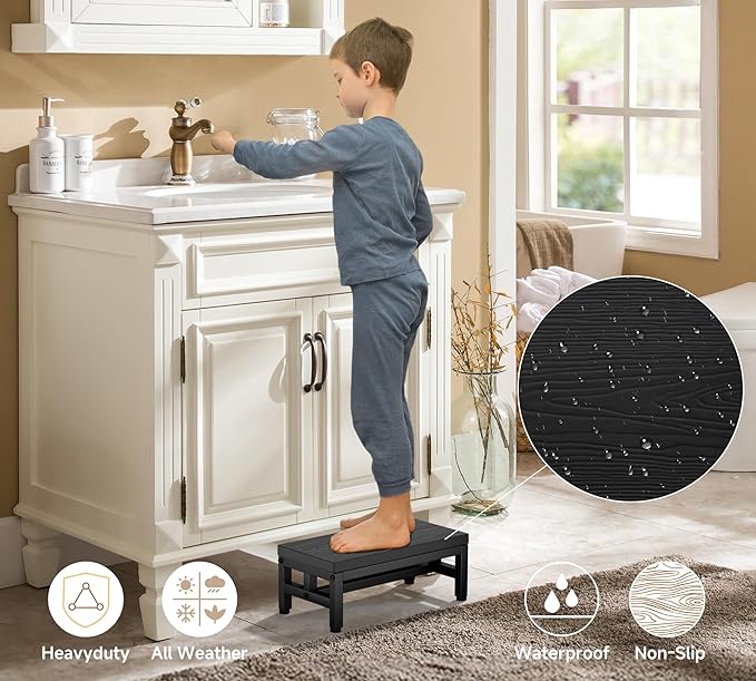 Y&M One Step Stool for Adults Kids, Adjustable Non-Slip Foot Stool - Image 3