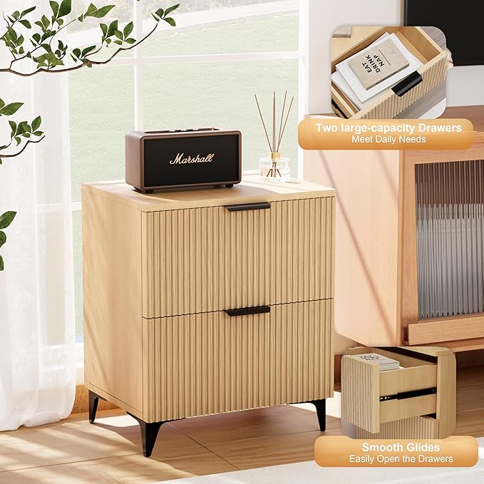 Royal Windsor Small Fluted Nightstand Set of 2 - Image 5
