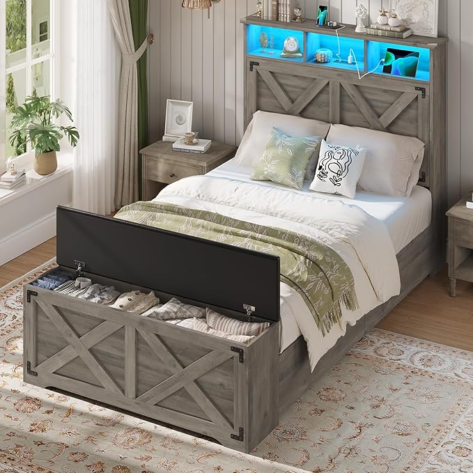 Hasuit Farmhouse Bed Frame Twin Size - Image 9