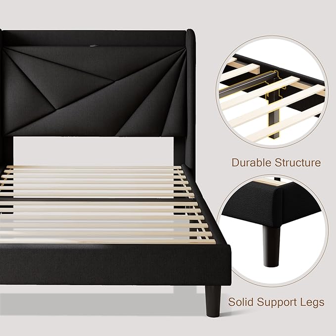 Twin Size Upholstered Bed Frame - Image 6