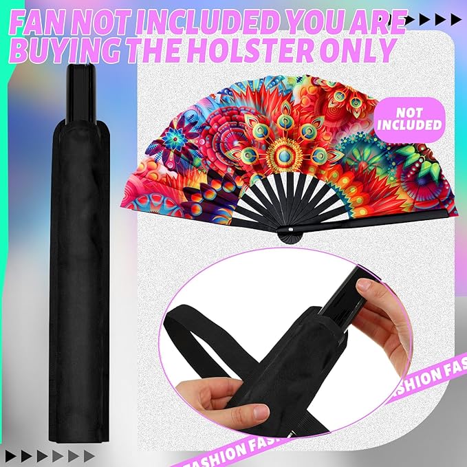 Summer Rave Fan Thigh Holster Rave Fan Holder Folding Hand Pouch Foldable - Image 6