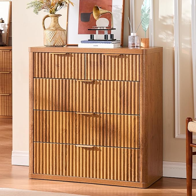 LEYAOYAO Fluted 5 Drawers Dresser - Image 3