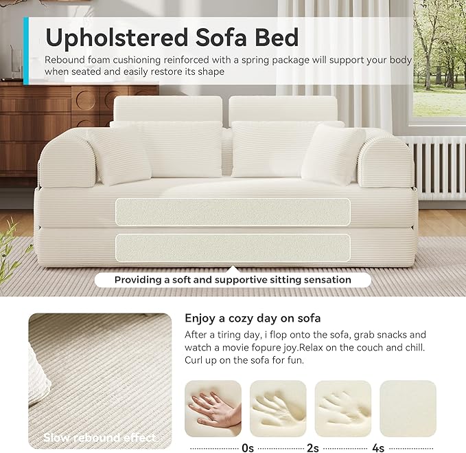 Upgrade High Backrest Design Sofa Bed - Image 5