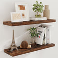 Floating Shelves for Wall, 36 x 9.3 Large Floating Shelf Wall Mounted Set of 2 by FunMemories
