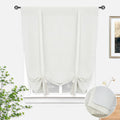 DriftAway Double Layer Linen Blackout Tie Up Curtains Thermal Insulated Fully by DriftAway