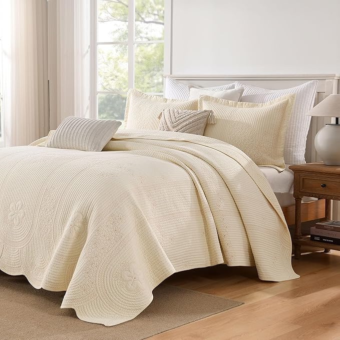MarCielo 100% Cotton Quilt Set Lightweight Bedspread - Image 5