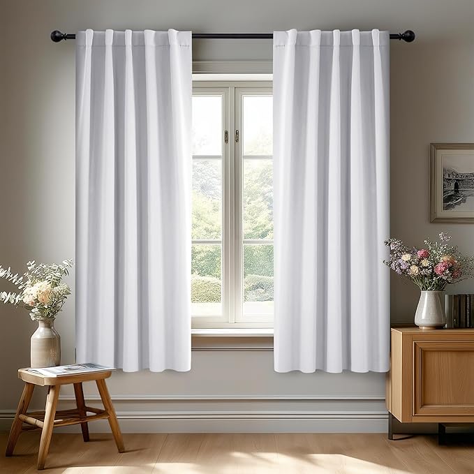Deconovo Blackout Curtains, Thermal Insulated, W42 x L54 2 Panels, Back Tab by Deconovo