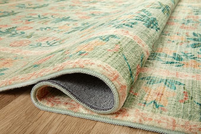 Loloi Rifle Paper Co. Eden Collection EDE-01 Mughal Rose Moss 3'-6" x 5'-6" - Image 5