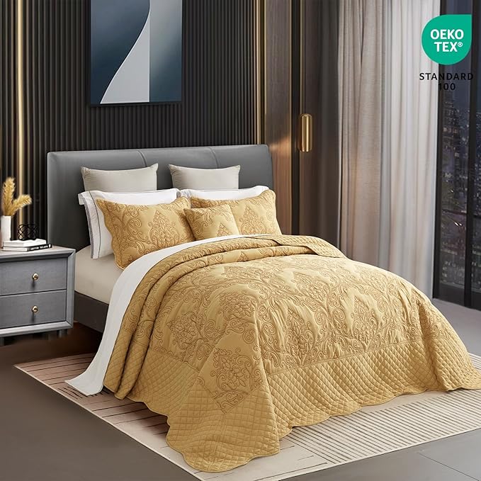 CHIXIN Bedspread Coverlet Quilt Set Full Size - Image 2