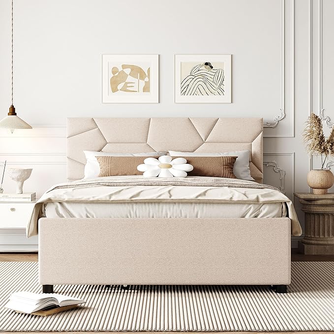 Full Size Upholstered Platform Bed - Image 3
