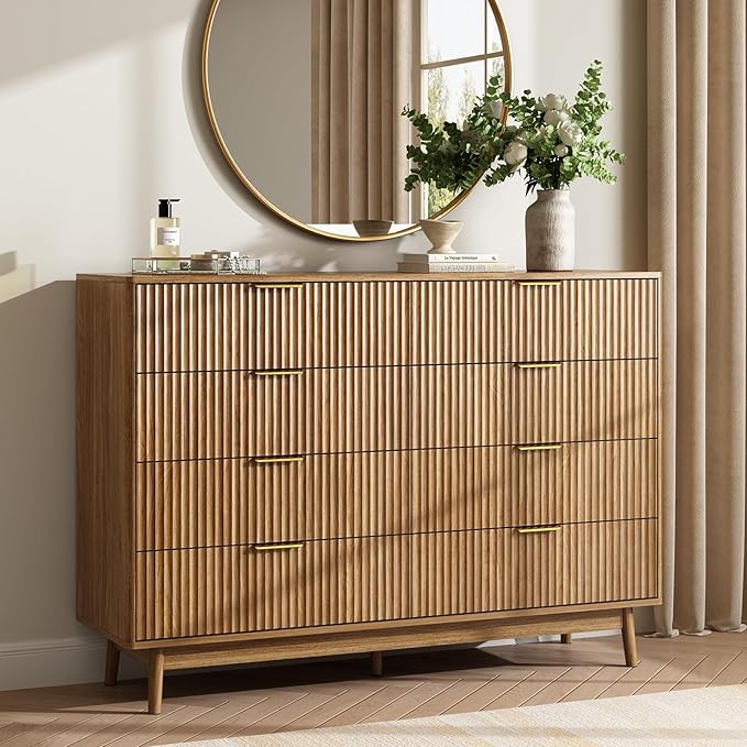CARPETNAL Fluted 8 Drawer Dresser - Image 8