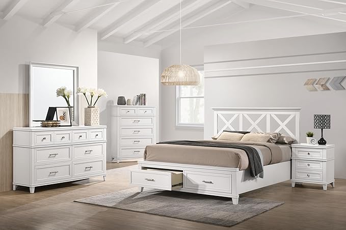 HKHUASEN White Bedside Table - Image 2