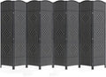 8 Panel Room Divider, 6Ft Folding Privacy Screen, Tall by cocosica