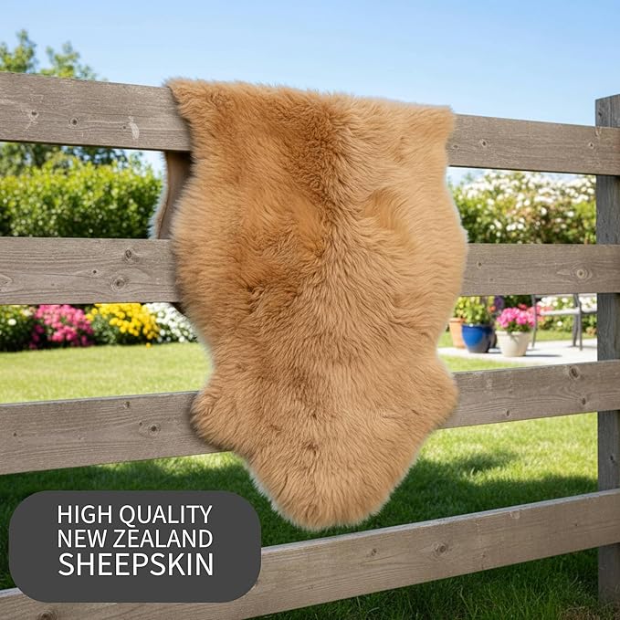 Super Area Rugs Brown Sheepskin Rug - Image 7