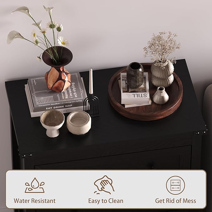 3-Drawer Dresser, Small Wooden Chest of Drawers - Image 6