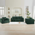 Corduroy Boneless Living Room Sets, Modern Upholstered 3 Seater Sofa by WUTUTUEE