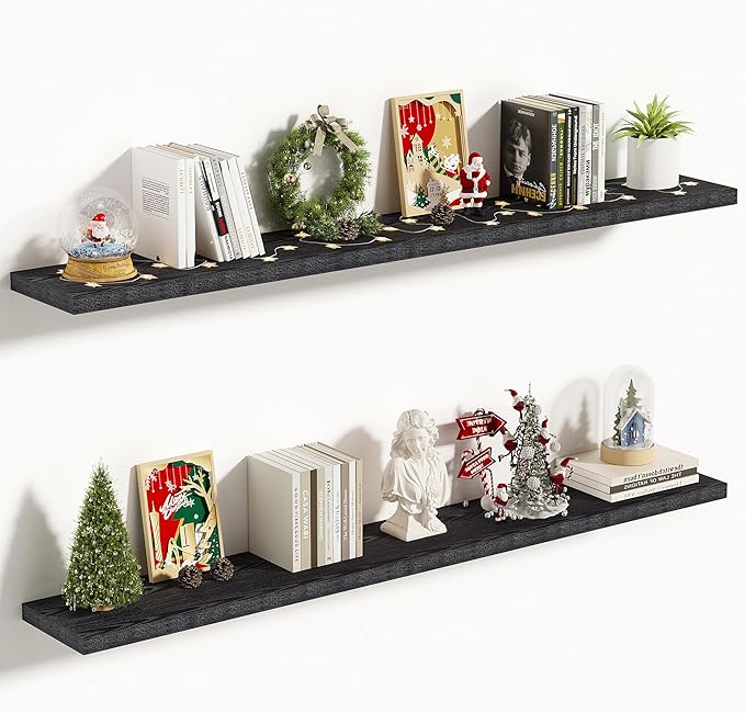 Vivelove 55 Inches Floating Shelves Wall Mounted, Living Room, Home Decor by VIVELOVE