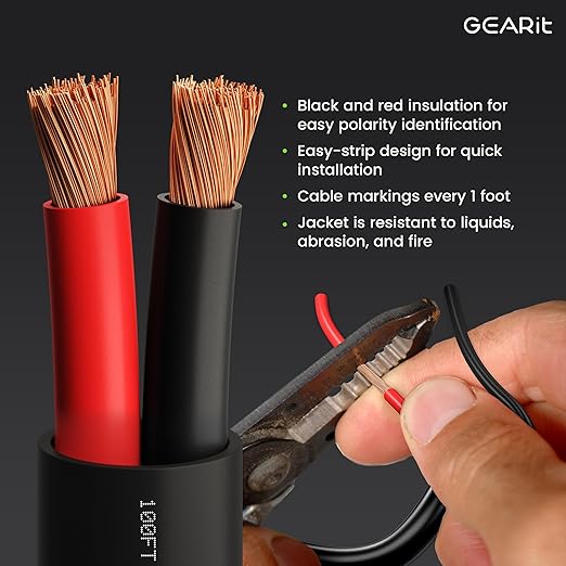 GEARit Outdoor Speaker Wire CL3 Rated, 14 Gauge Speaker Wire, Speaker Cable 20 - Image 2