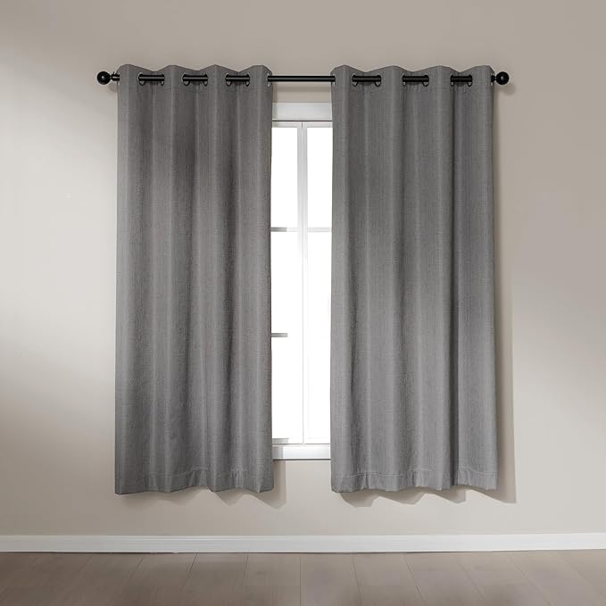 Amazon Basics Faux Linen Blackout Curtains by AmazonBasics
