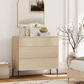 WAMPAT 31.5" W Fluted Dresser for Bedroom, Modern 3 Drawer Dresser TV Stand by WAMPAT
