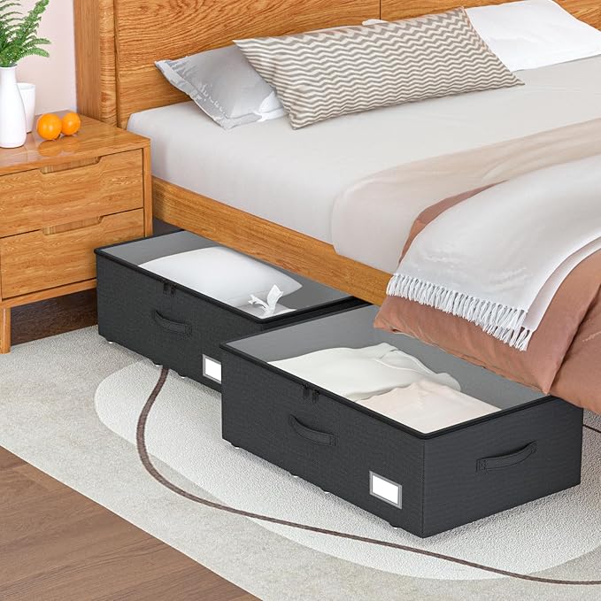 Underbed Storage With Wheels, No Assemble Required 12 inches Height Under bed - Image 7