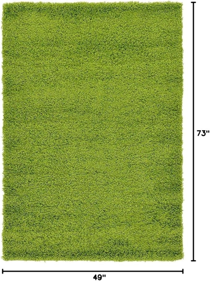 Unique Loom Solid Shag Collection Area Rug - Image 2