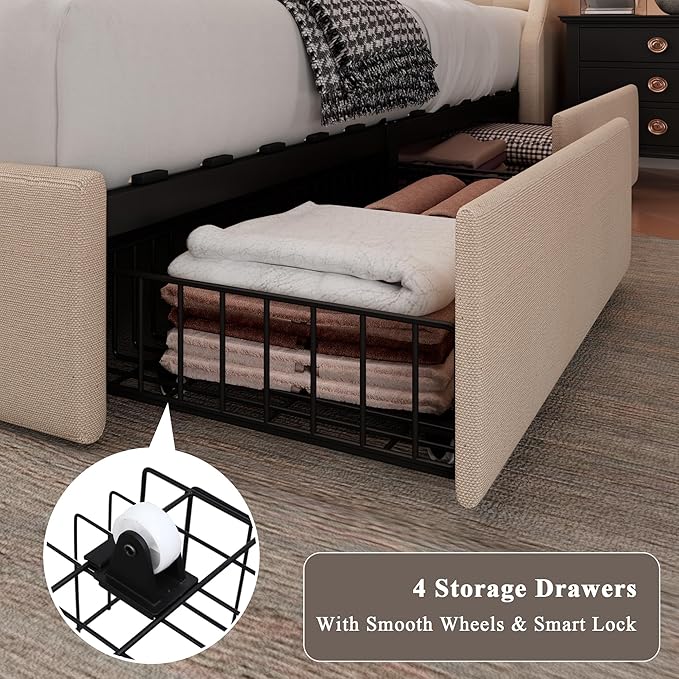 Feonase Upholstered Full Size Bed Frame - Image 5
