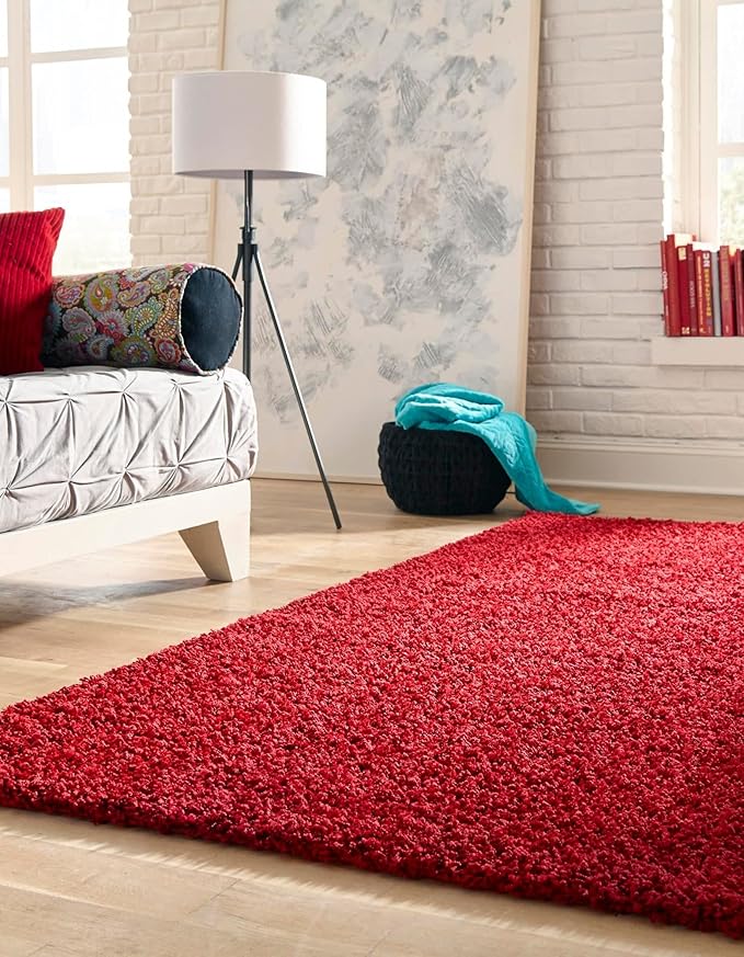 Unique Loom Solid Shag Collection Area Rug - Image 4