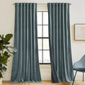 RYB HOME Dusty Blue Velvet Drapes by RYBHOME