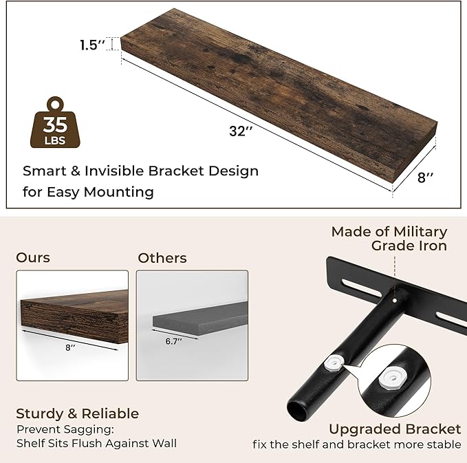 RICHFOCUS 31.5Inch Floating Shelves - Image 3