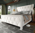 King Size Bed Frame with 56" Headboard by OHOHOLIVE