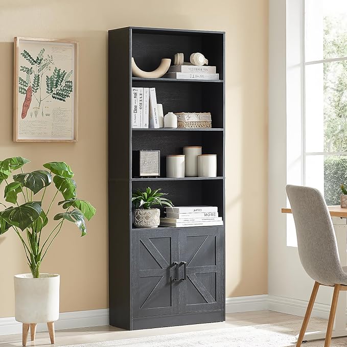RWYHG 70in Tall Bookshelf 6 Tier Bookcase - Image 7