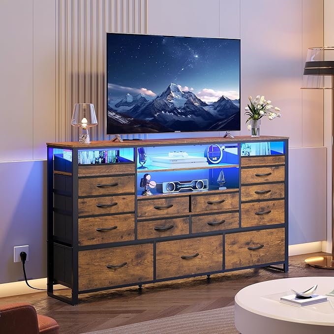 WLIVE TV Stand for 55, 65 inch TV, Entertainment Center - Image 2