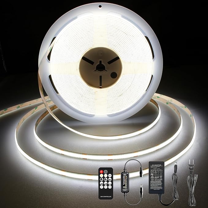 COB LED Strip 32.8ft, Dimmable Strip Lights, 6000K Daylight Super Bright LED by PanderyCOBLightUPYourLife