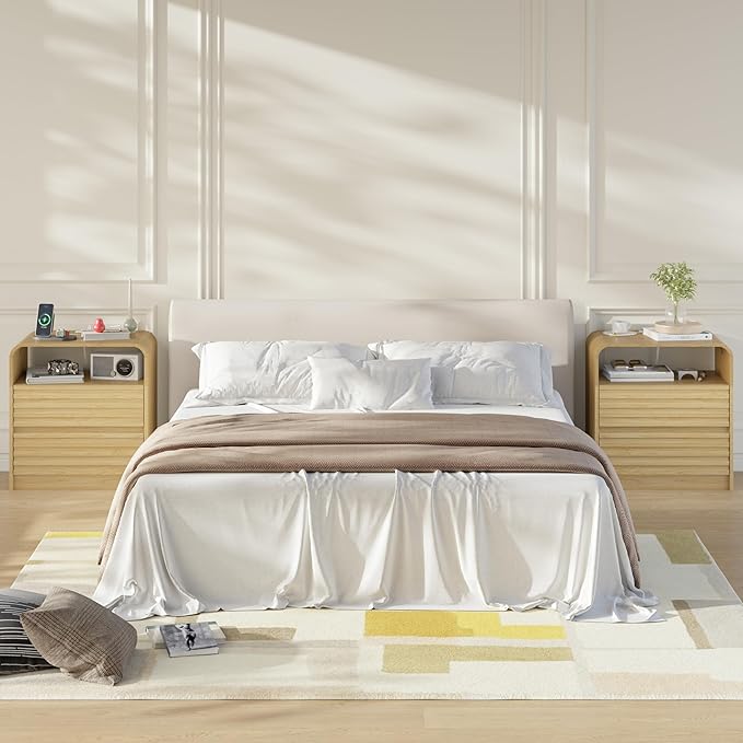 24" Wide Modern Fluted Nightstand - Image 7